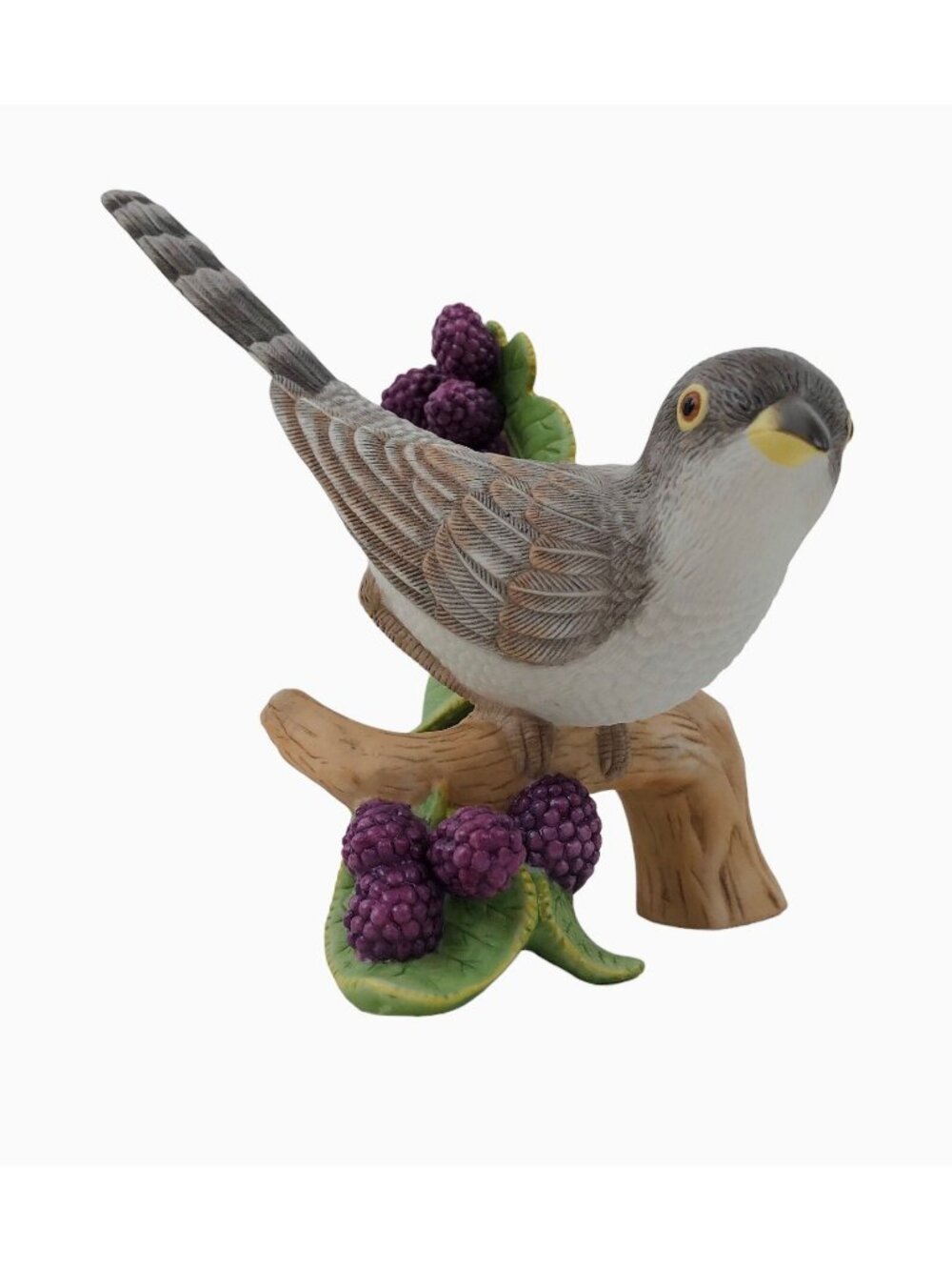 Lenox Yellow-Billed Cuckoo Porcelain Bird Floral Figurine Home Decor Collectible